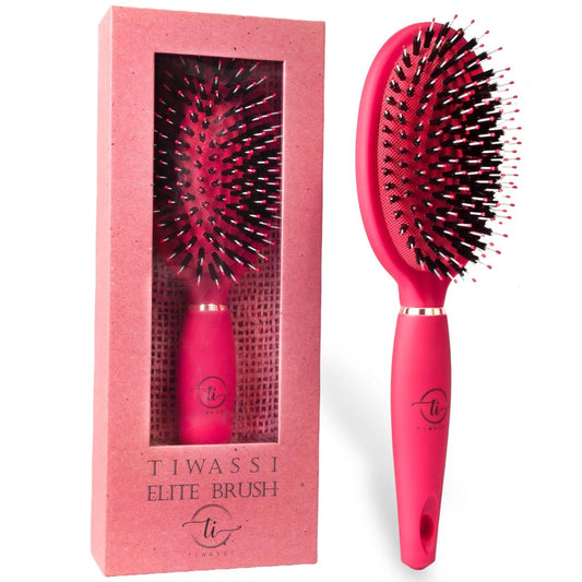 Detangling hair brush women - Comfortable hair brush with new dual bristles technology to detangle and massage all wet or dry hair and bring out all beauty of your hair